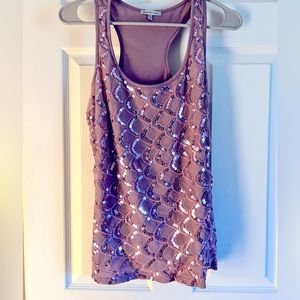 Purple sequins tank top | Size M